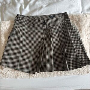 Adriana Plaid Pleated Miniskirt